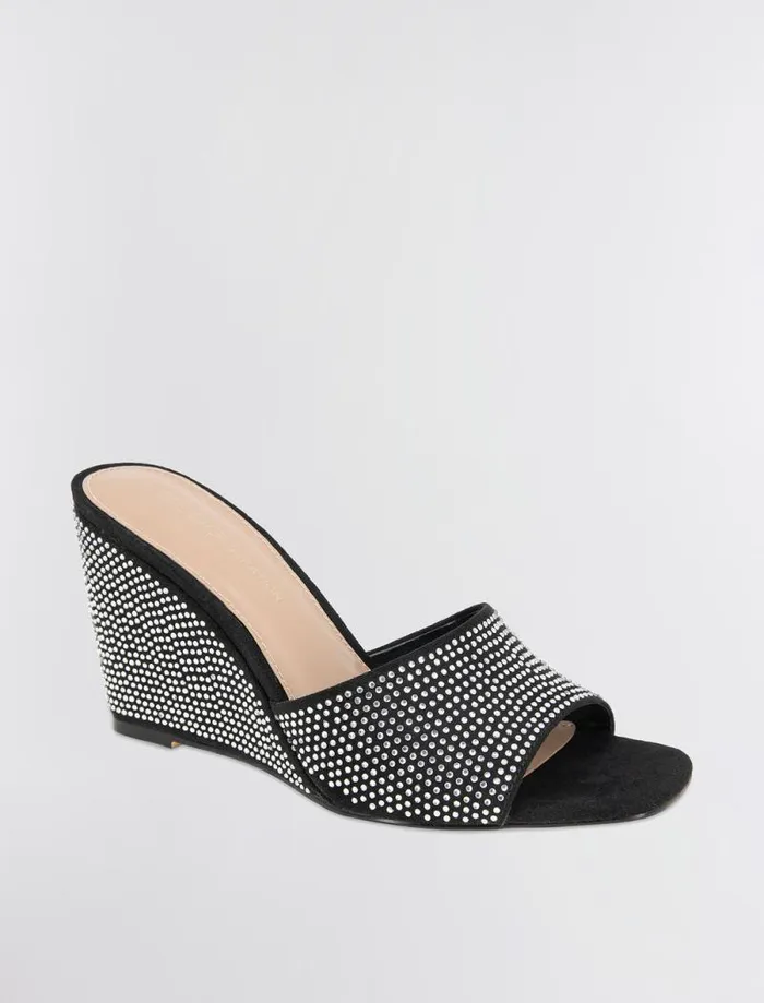 Women BCBG Shoes Giani Wedge Sandal Blackclear