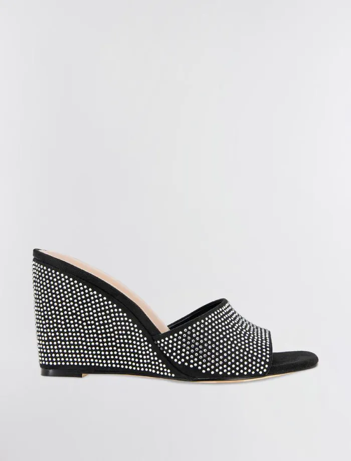 Women BCBG Shoes Giani Wedge Sandal Blackclear Women BCBG Shoes Giani Wedge Sandal Blackclear
