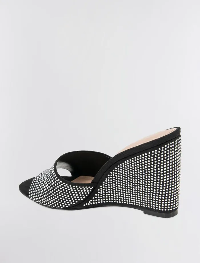 Women BCBG Shoes Giani Wedge Sandal Blackclear Women BCBG Shoes Giani Wedge Sandal Blackclear