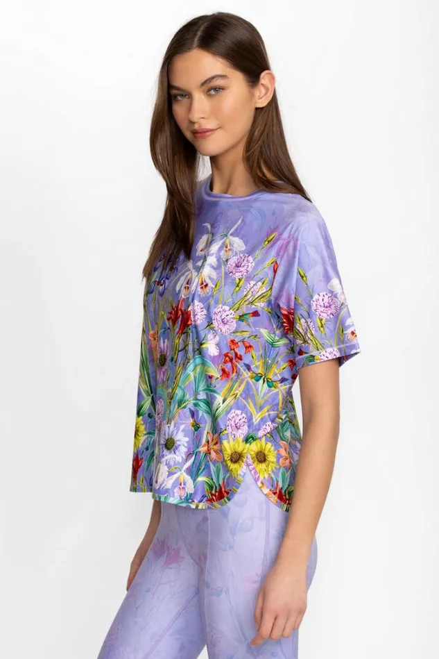 Women Bee Active Short Sleeve Oversize Crop Tee Daphne Purple Johnny Was Active Women Bee Active Short Sleeve Oversize Crop Tee Daphne Purple Johnny Was Active