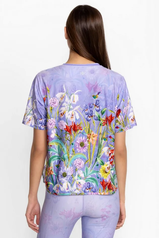 Women Bee Active Short Sleeve Oversize Crop Tee Daphne Purple Johnny Was Active Women Bee Active Short Sleeve Oversize Crop Tee Daphne Purple Johnny Was Active