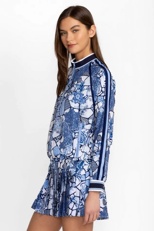Women BEE ACTIVE SPORTY BOMBER JACKET Moon Light Johnny Was Outerwear