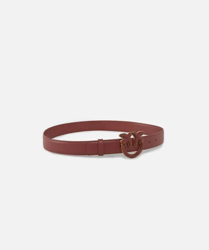 Women Belts Pinko Belt With Leathercovered Buckle 3 Cm Red Ochreantiquegold