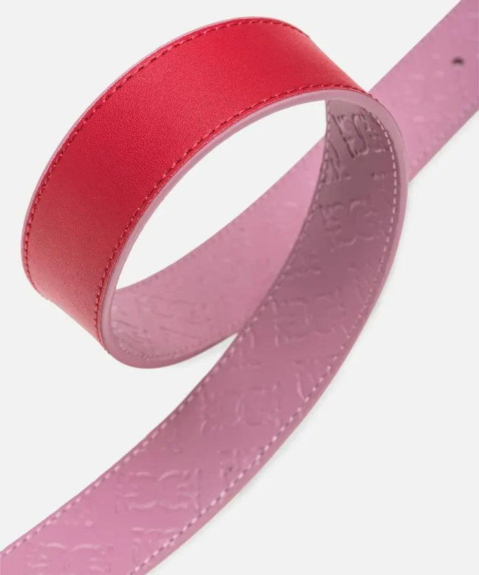 Women Belts Pinko Doubleface Belt With Love Birds Buckle 3 Cm Redpinkantiquegold