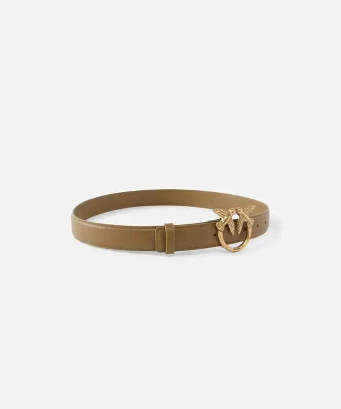 Women Belts Pinko Love Birds Leather Belt 3cm Plantationantiquegold Women Belts Pinko Love Birds Leather Belt 3cm Plantationantiquegold