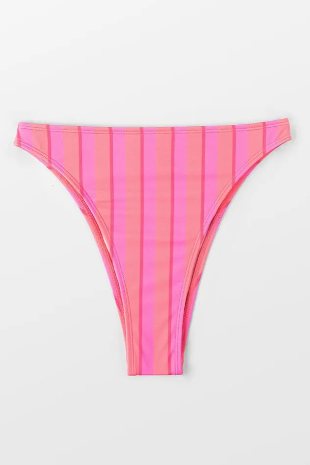 Women Bikini Bottoms Cupshe Passion Extra Cheeky Extra High Waist Bikini Bottom Pink