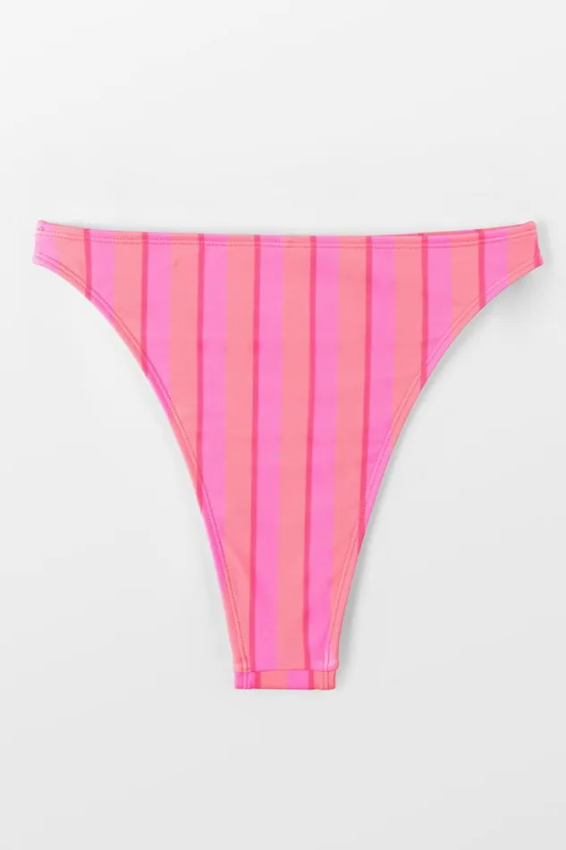 Women Bikini Bottoms Cupshe Passion Extra Cheeky Extra High Waist Bikini Bottom Pink