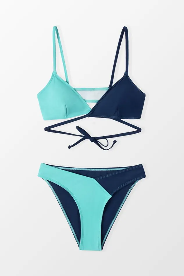 Women Bikini Sets Cupshe Passion Wrap Bralette And V Hipster Bikini Set Multicolor