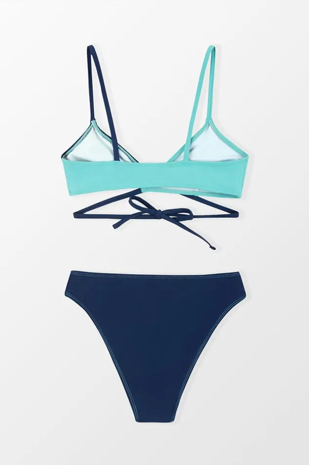 Women Bikini Sets Cupshe Passion Wrap Bralette And V Hipster Bikini Set Multicolor