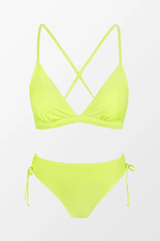 Women Bikini Sets Cupshe Street Art Back Tie Lace Up Bikini Set Green
