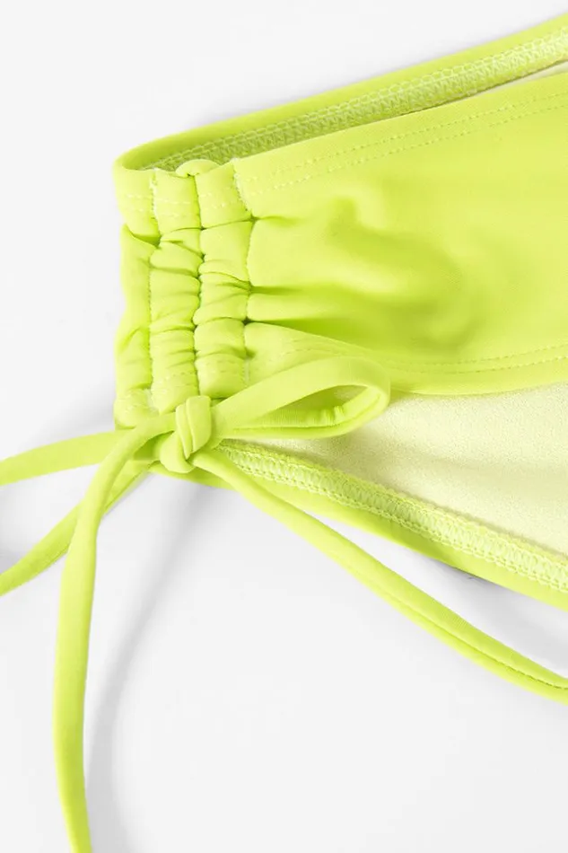 Women Bikini Sets Cupshe Street Art Back Tie Lace Up Bikini Set Green