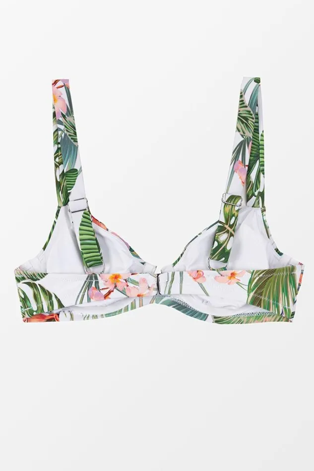 Women Bikini Tops Cupshe Dylan Tropical Underwire Bikini Top Multicolor
