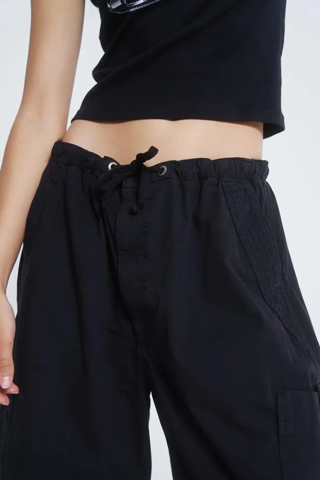 Women Black Oversized Cargo Shorts Jaded London Shorts and Jorts
