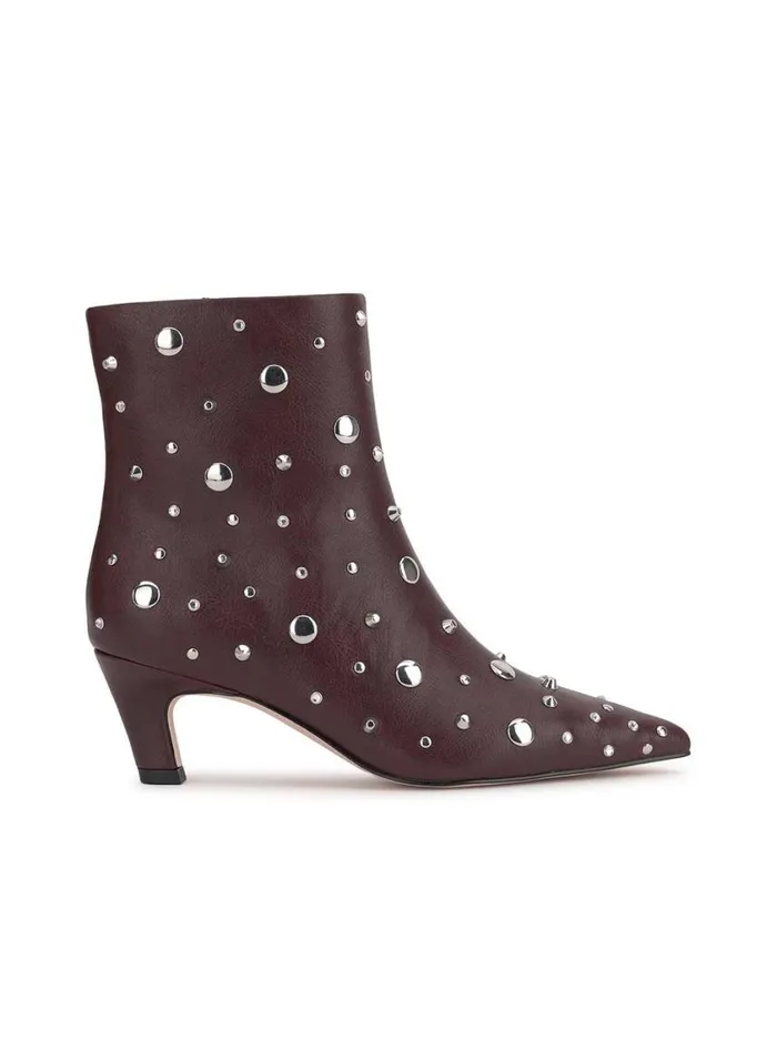 Women Boots and Booties Jessica Simpson Viviana Kitten Heel Bootie In Dark Cherry