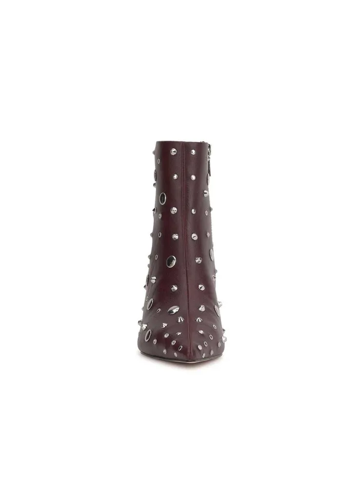 Women Boots and Booties Jessica Simpson Viviana Kitten Heel Bootie In Dark Cherry