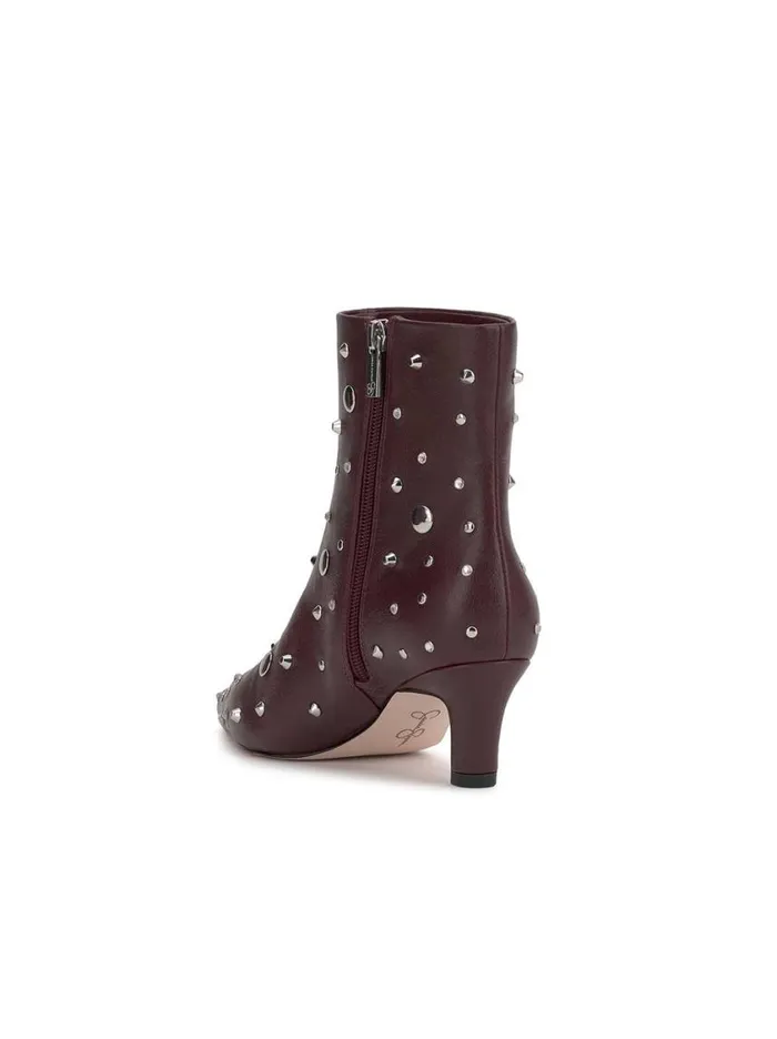 Women Boots and Booties Jessica Simpson Viviana Kitten Heel Bootie In Dark Cherry