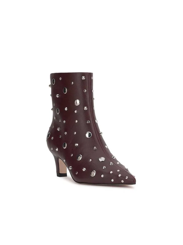 Women Boots and Booties Jessica Simpson Viviana Kitten Heel Bootie In Dark Cherry
