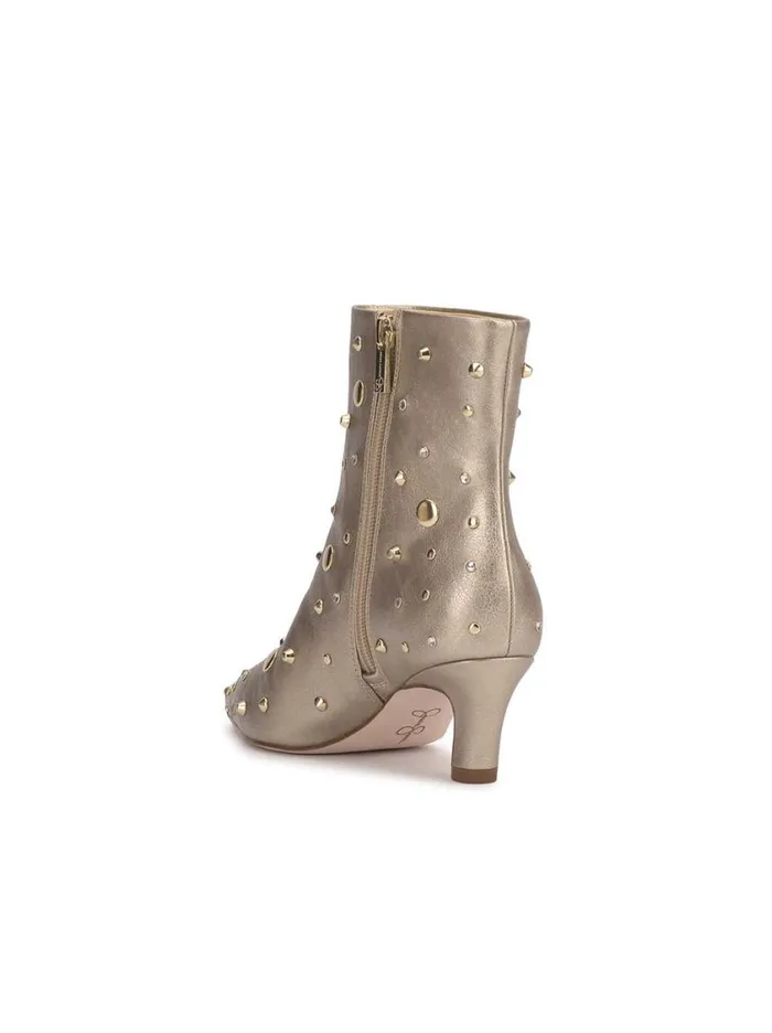 Women Boots and Booties Jessica Simpson Viviana Kitten Heel Bootie In Gold
