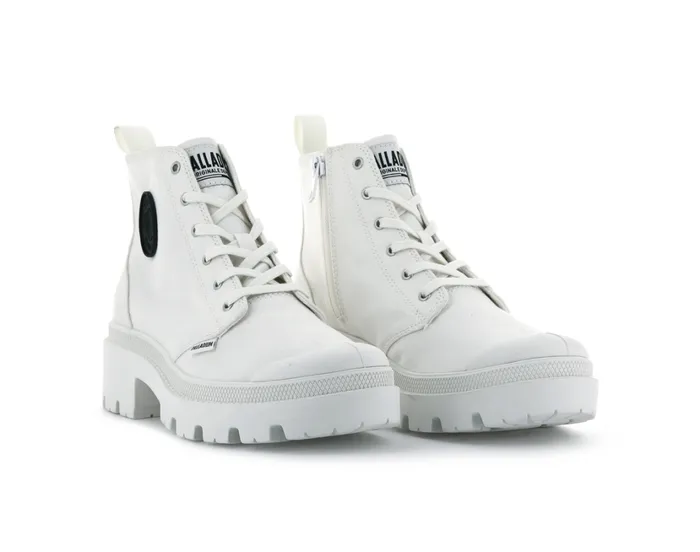 Women Boots PALLADIUM PALLABASE TWILL Star White Women Boots PALLADIUM PALLABASE TWILL Star White