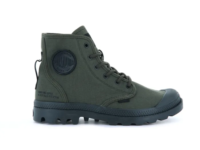 Women Boots PALLADIUM PAMPA HI HTG SUPPLY Olive Night
