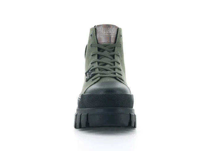 Women Boots PALLADIUM REVOLT HI TX Olive Night Women Boots PALLADIUM REVOLT HI TX Olive Night