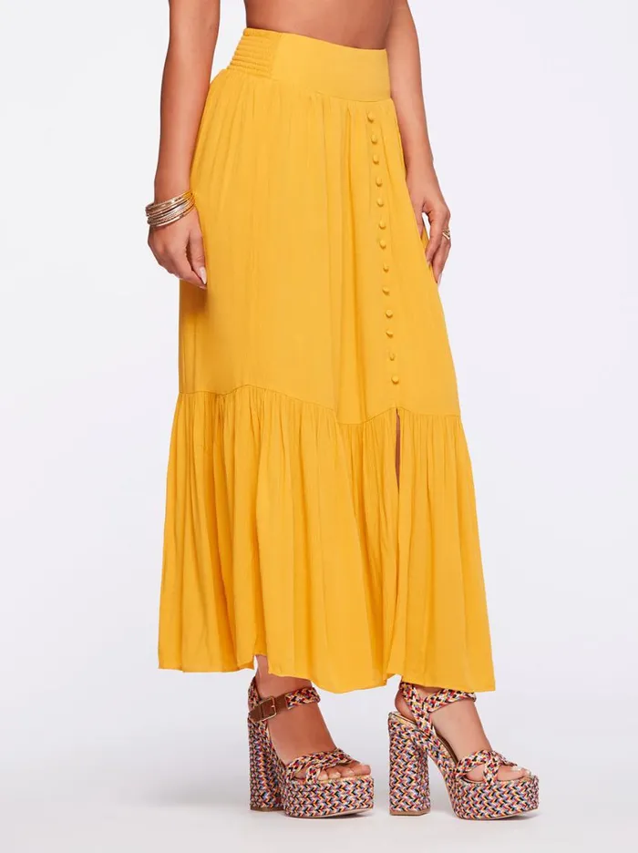 Women Bottoms Jessica Simpson Kelsie Skirt In Golden Rod