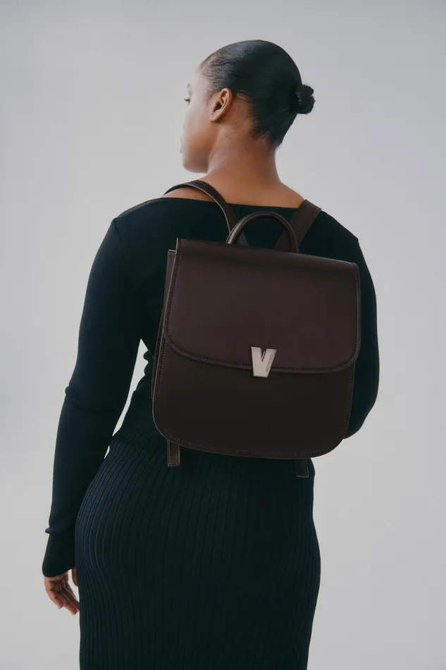 Women Brooke Vegan Backpack 8211 Appleskin Black Matt and Nat Backpacks