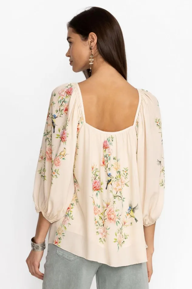 Women BYRDIE VISCOSE BLOUSE Ecru Johnny Was Tops Women BYRDIE VISCOSE BLOUSE Ecru Johnny Was Tops