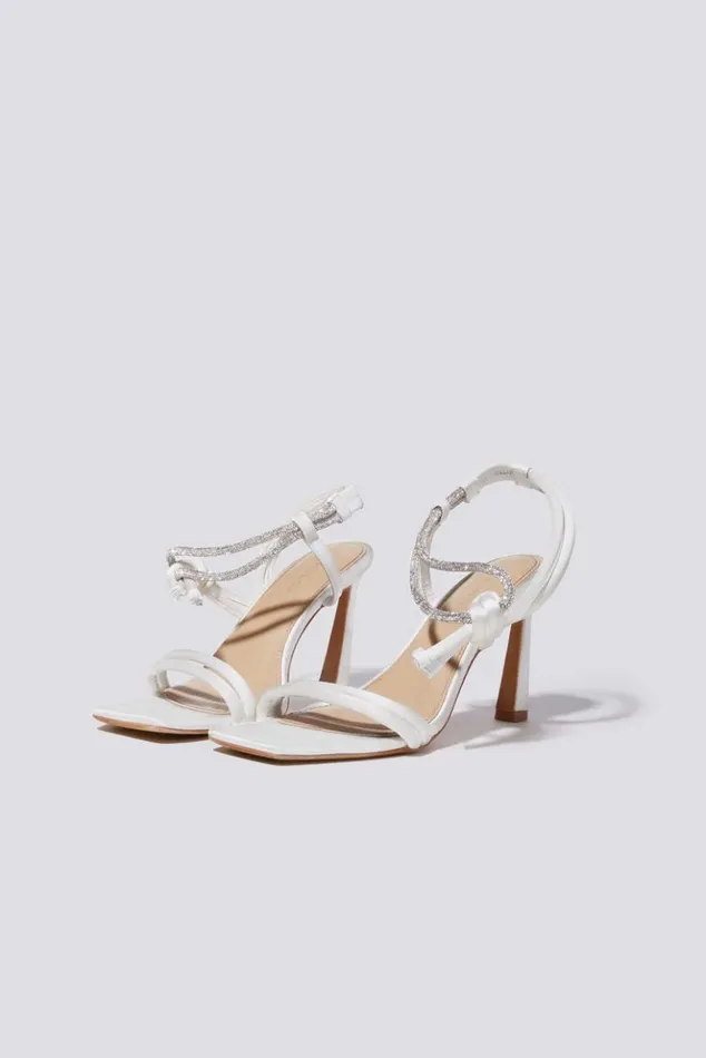 Women Cassie Strappy Crystal Sandal Ivory Jonathan Simkhai Footwear