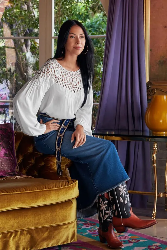 Women CIELITO MODAL BLOUSE Ecru Johnny Was Tops Women CIELITO MODAL BLOUSE Ecru Johnny Was Tops