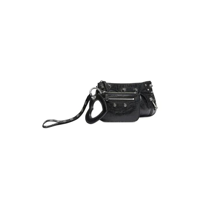 Women Clutches and Pouches Balenciaga Le Cagole Mini Multipouch In Black