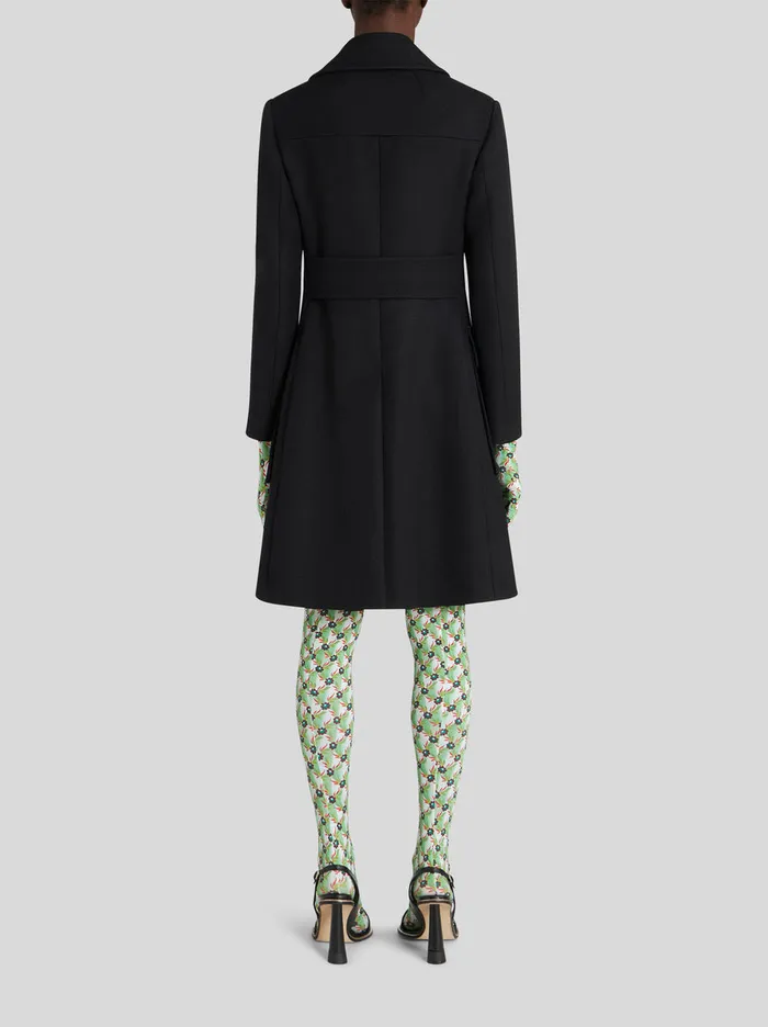 Women Coat With Floral Buttons Etro Coats And Outerwear
