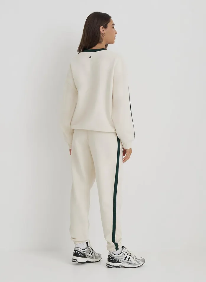 Women Cream FandR Branded Relaxed Oversized Sweatshirt Sloane 4th and Reckless Athleisure