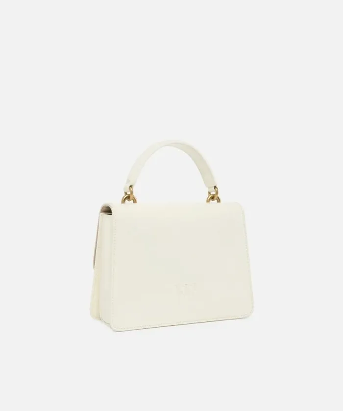 Women Crossbody Bags Pinko Love Bag Handbag With Handle And Shoulder Strap With Shiny Leather Effect Whitewhiteantique Gold Women Crossbody Bags Pinko Love Bag Handbag With Handle And Shoulder Strap With Shiny Leather Effect Whitewhiteantique Gold