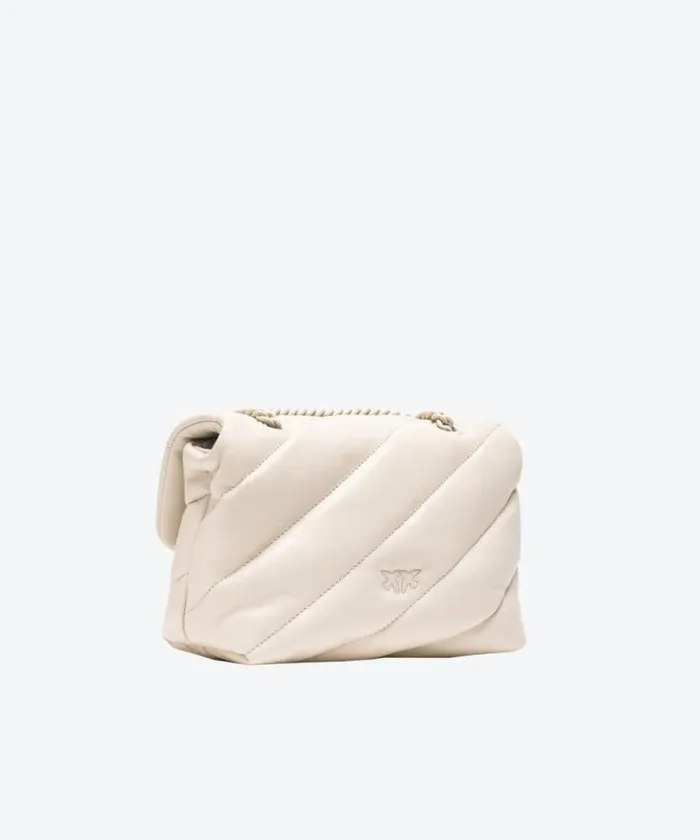 Women Crossbody Bags Pinko Mini Love Bag Puff In Colourblock Nappa Leather White Whiteblock Colour Women Crossbody Bags Pinko Mini Love Bag Puff In Colourblock Nappa Leather White Whiteblock Colour