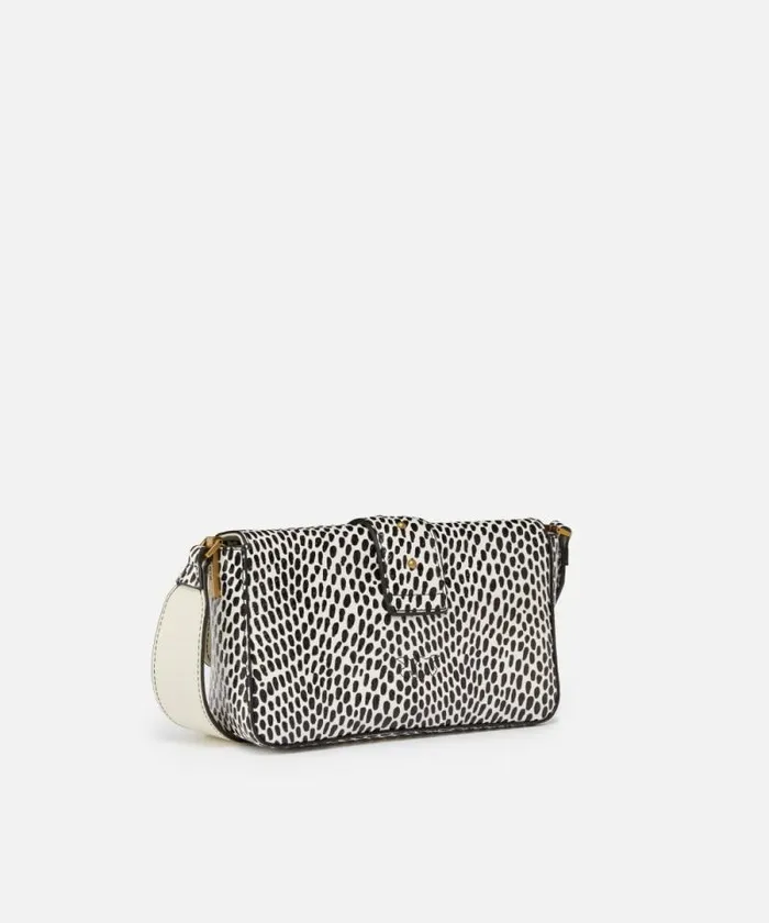 Women Crossbody Bags Pinko Mini Love Bag Soft Spotted Reptileprint Crossbody Bag Whiteblackantique Gold Women Crossbody Bags Pinko Mini Love Bag Soft Spotted Reptileprint Crossbody Bag Whiteblackantique Gold