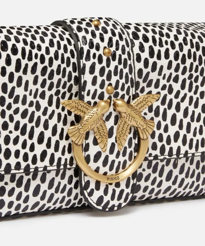 Women Crossbody Bags Pinko Mini Love Bag Soft Spotted Reptileprint Crossbody Bag Whiteblackantique Gold Women Crossbody Bags Pinko Mini Love Bag Soft Spotted Reptileprint Crossbody Bag Whiteblackantique Gold