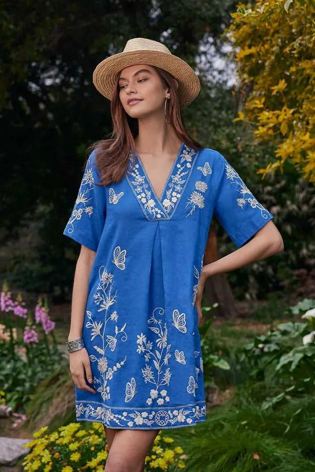 Women DOMINGO DOLMAN DRESS Admiral Blue Johnny Was Dresses Women DOMINGO DOLMAN DRESS Admiral Blue Johnny Was Dresses