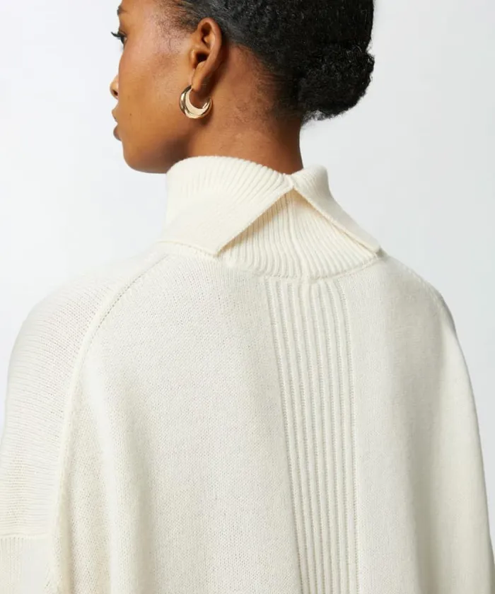 Women Dresses Pinko Wool Mini Dress With High Neck Meringue White