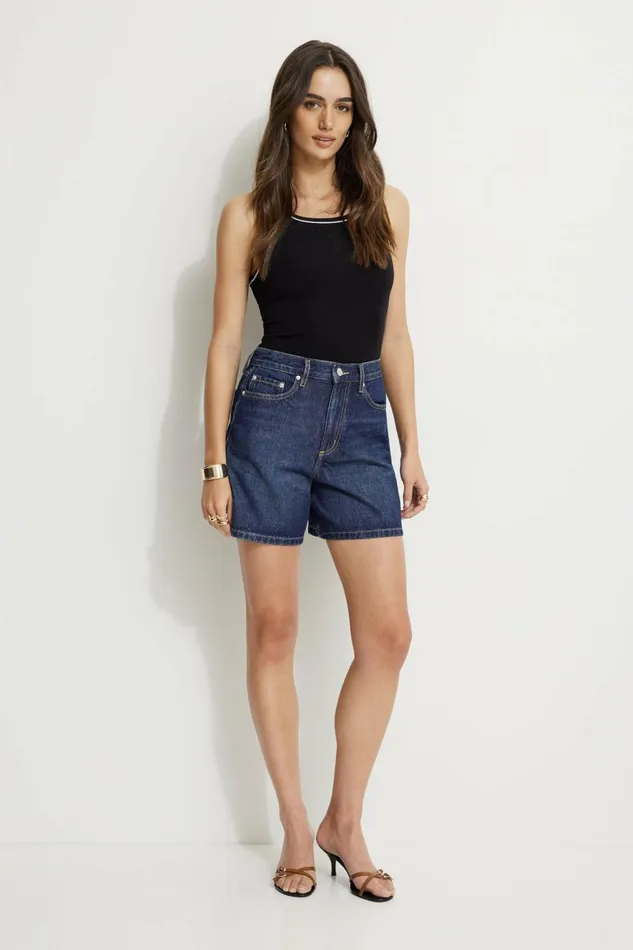 Women Dynamite Jeans and Denim Charlie ALine Shorts Blue