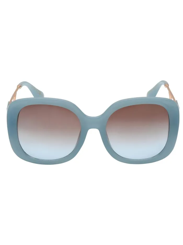 Women Earrings Jessica Simpson Oversized Oval Sunglasses In Blue