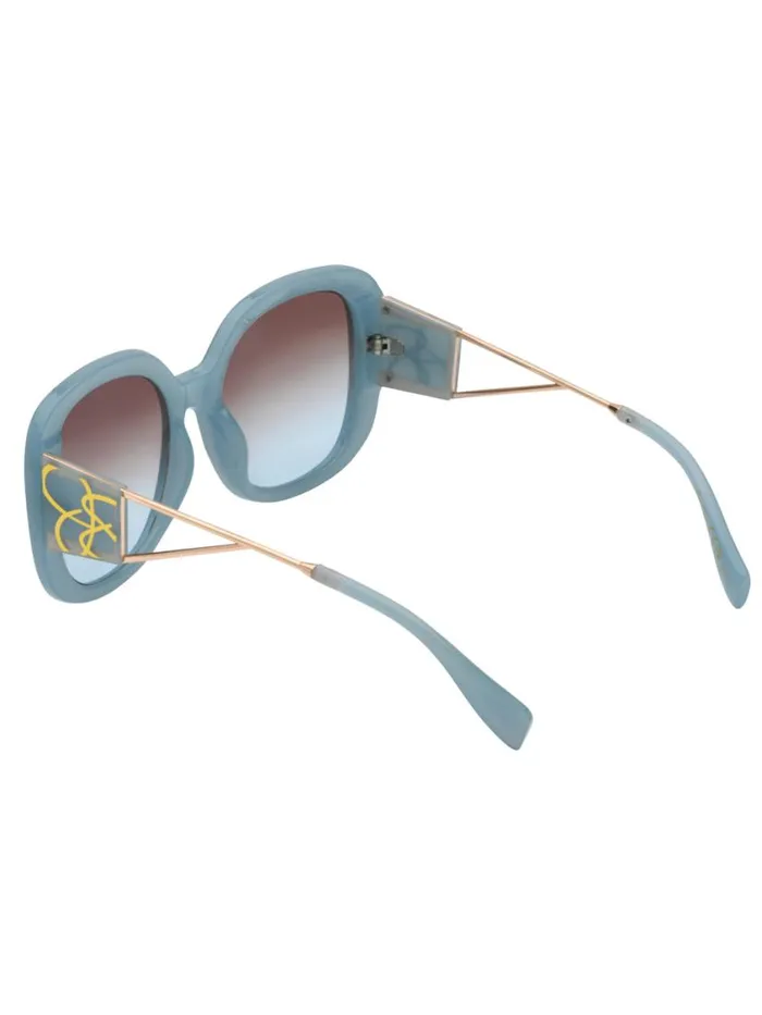 Women Earrings Jessica Simpson Oversized Oval Sunglasses In Blue