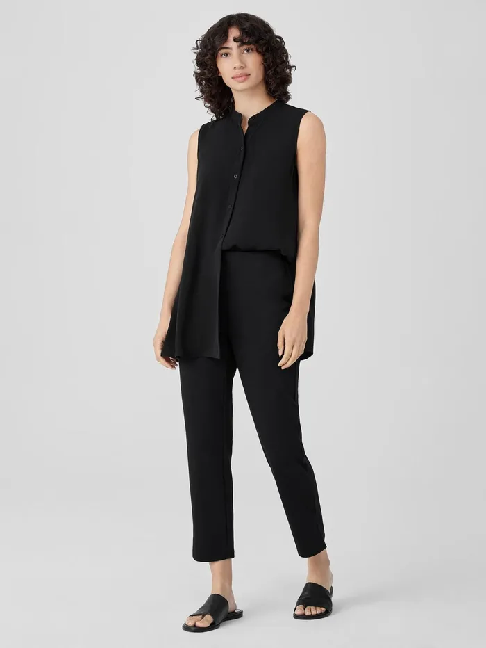 Women Eileen Fisher Pants Shorts and Jumpsuits Cotton Blend Ponte Pant With Slits Black Women Eileen Fisher Pants Shorts and Jumpsuits Cotton Blend Ponte Pant With Slits Black