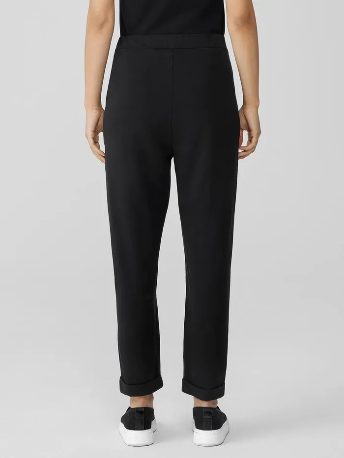 Women Eileen Fisher Pants Shorts and Jumpsuits Traceable Cotton Jersey Pant Black