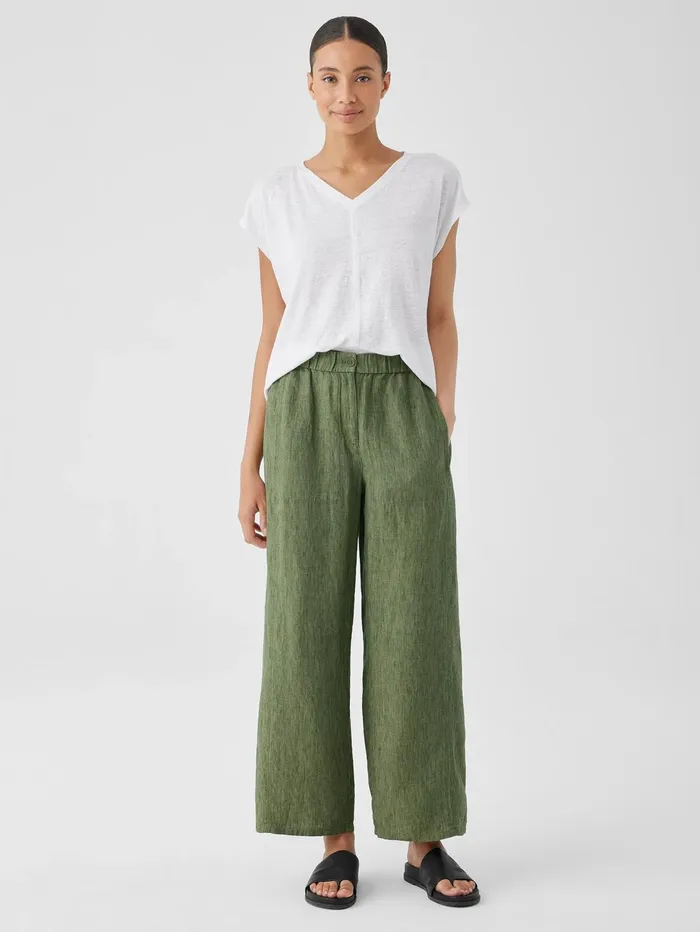 Women Eileen Fisher Pants Shorts and Jumpsuits Washed Organic Linen Dlav Wide Trouser Pant Coriander Women Eileen Fisher Pants Shorts and Jumpsuits Washed Organic Linen Dlav Wide Trouser Pant Coriander