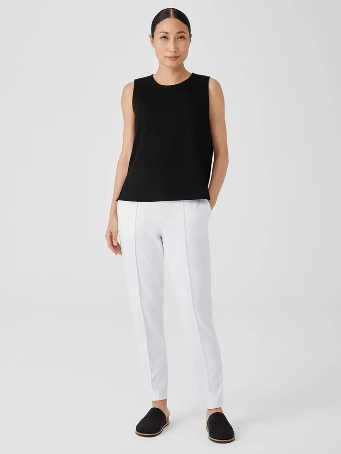 Women Eileen Fisher Tanks and Camis Washable Flex Ponte Round Neck Tank Black