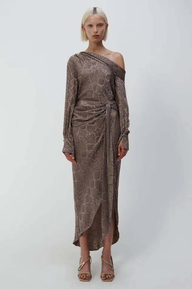 Women Elisabetta Skirt Affogato Python Jonathan Simkhai Pants and Bottoms