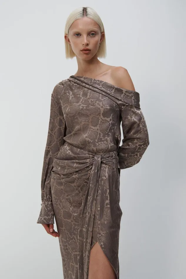 Women Elisabetta Skirt Affogato Python Jonathan Simkhai Pants and Bottoms
