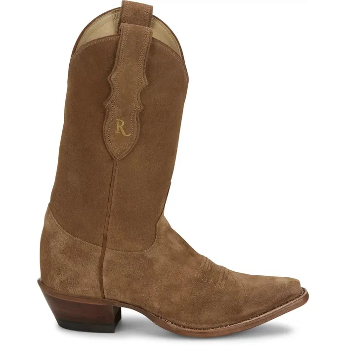 WOMEN Fancy 11034 Suede Camel Justin Boots Western