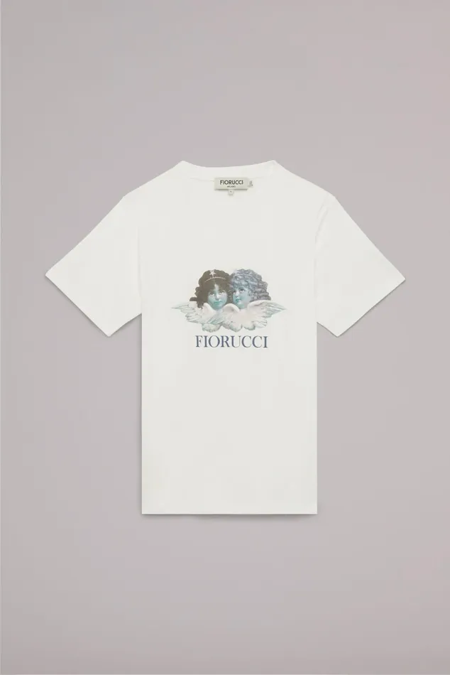 Women Fiorucci TShirts and Tops Enlarged Angels TShirt White Women Fiorucci TShirts and Tops Enlarged Angels TShirt White